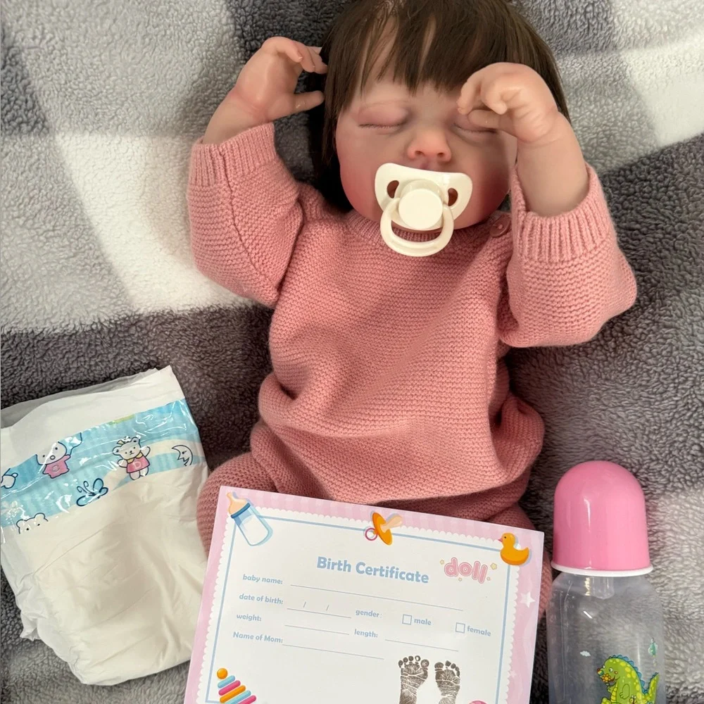 REBORN BABY DOLL Lifelike Newborn Girl Full Body Vinyl, Anatomically Correct! - Picture 14 of 17